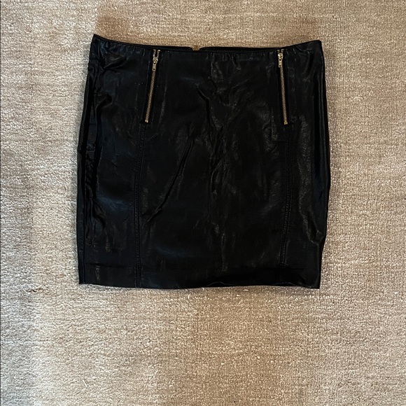 Topshop Dresses & Skirts - Topshop Black Mini Skirt with Zipper Accents